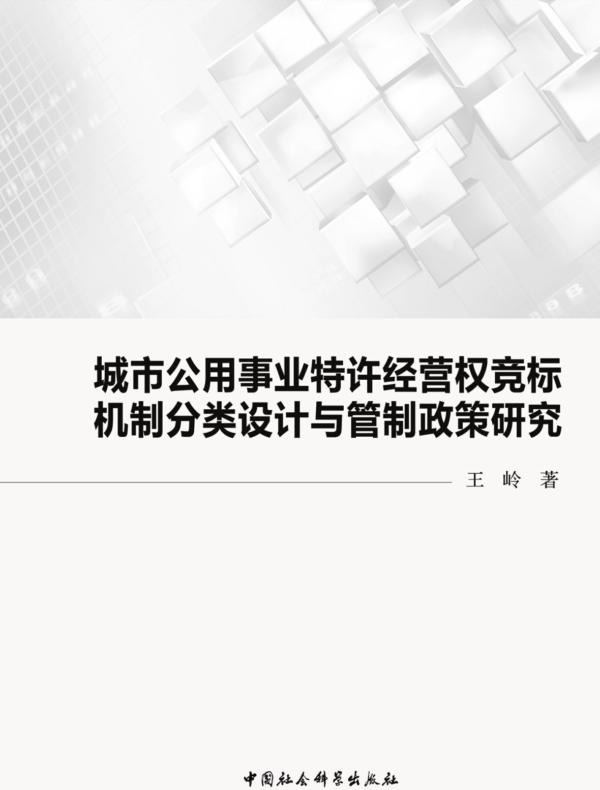 城市公用事业特许经营权竞标机制分类设计与管制政策研究