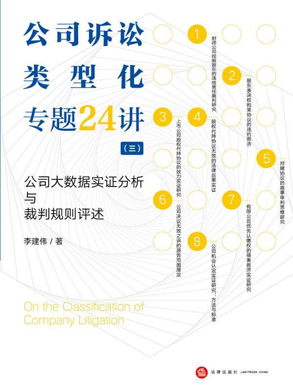 公司诉讼类型化专题24讲