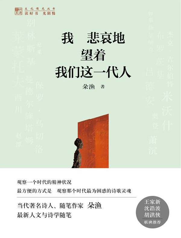 我悲哀地望着我们这一代人(明德书系·文化慢光丛书)