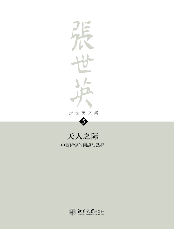 张世英文集·第5卷：天人之际——中西哲学的困惑与选择