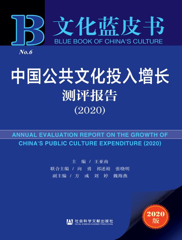 中国公共文化投入增长测评报告（2020）（文化蓝皮书）