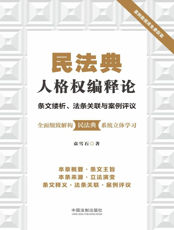 民法典人格权编释论：条文缕析、法条关联与案例评议